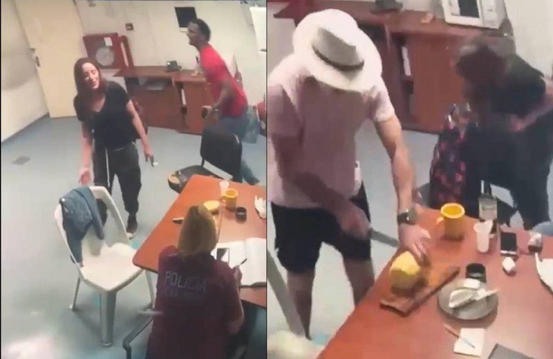 Un video muestra la connivencia de policías con presos que se fugaron de una alcaldía porteña
